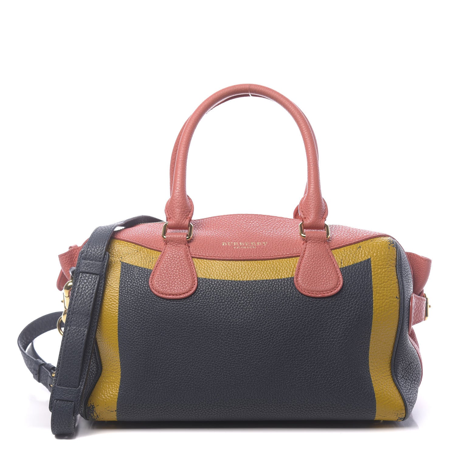 Burberry Grainy Calfskin Small The Bee Top Handle Storm Blue Bright Peony 1 of 21