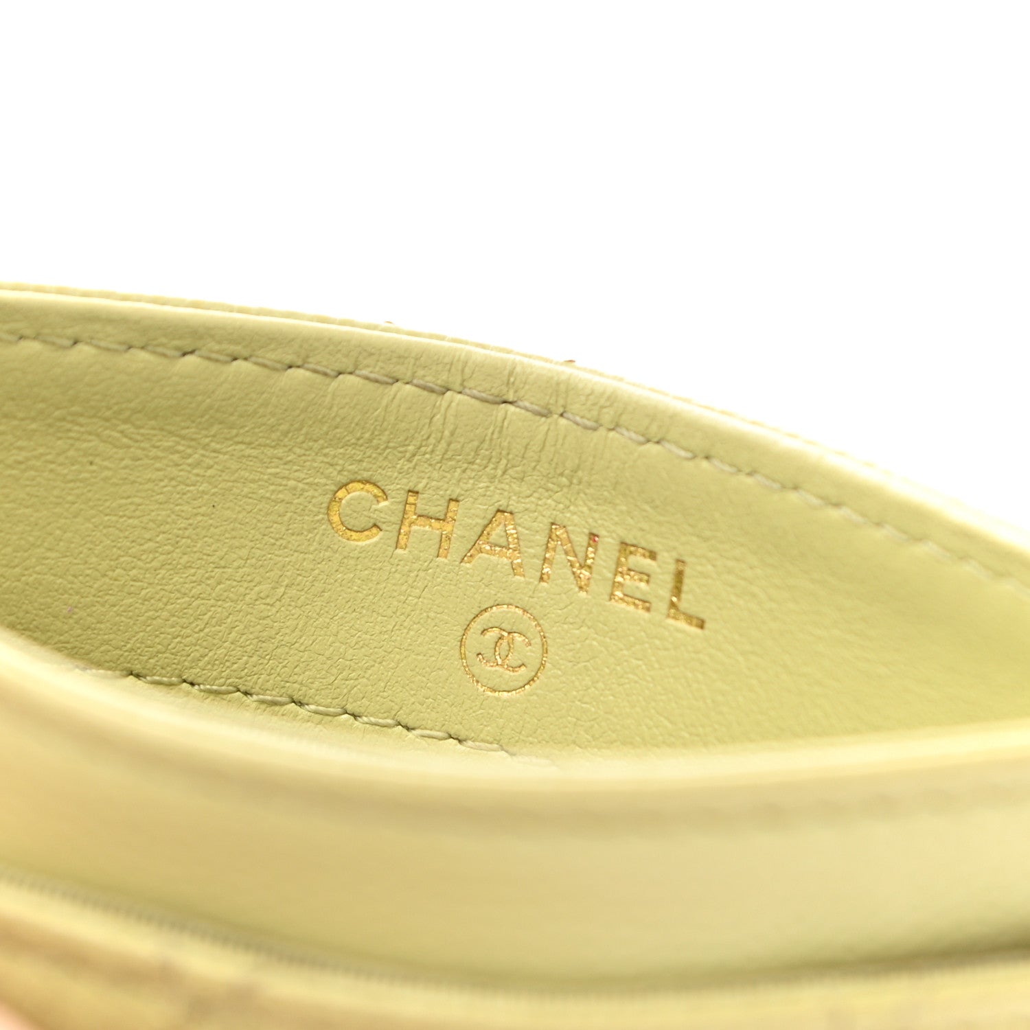 Chanel Caviar Quilted French New Wave Card Holder Light Green 6 of 8