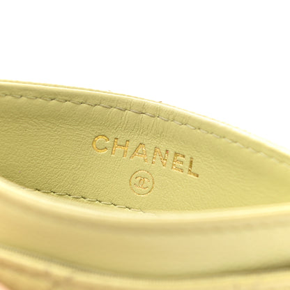 Chanel Caviar Quilted French New Wave Card Holder Light Green 6 of 8