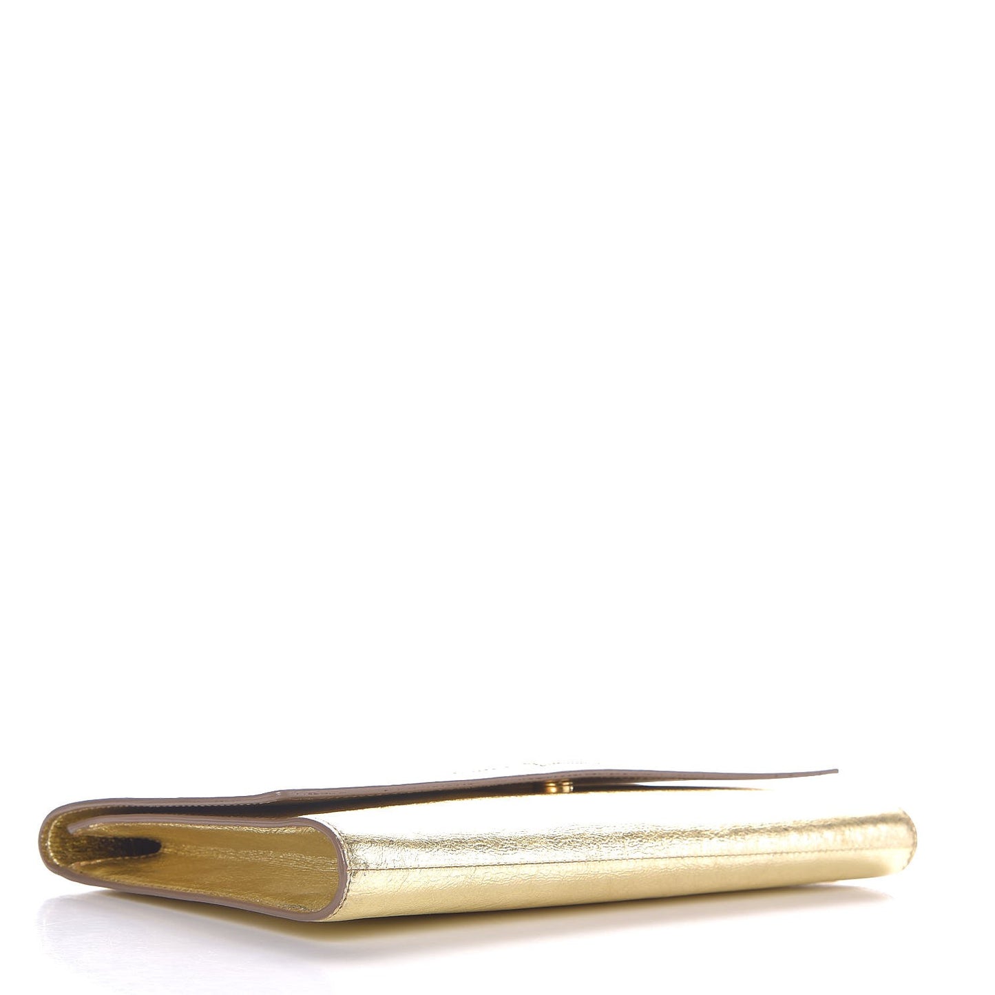 Metallic Calfskin Monogram Large Belle De Jour Clutch Gold