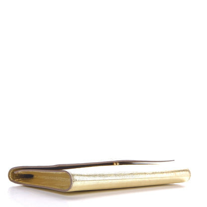 Saint Laurent Metallic Calfskin Monogram Large Belle De Jour Clutch Gold 4 of 9