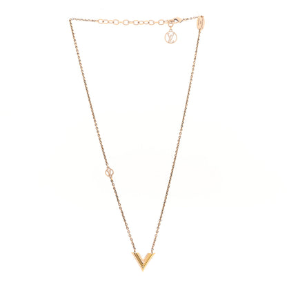 Louis Vuitton Essential V Necklace Rose Gold 3 of 8
