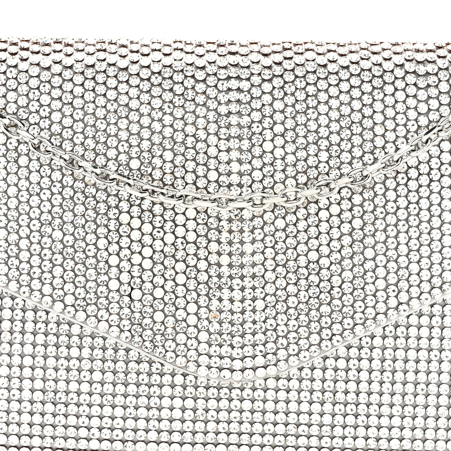Swarovski Crystal Envelope Clutch Silver