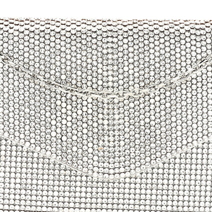 Judith Leiber Swarovski Crystal Envelope Clutch Silver 6 of 8