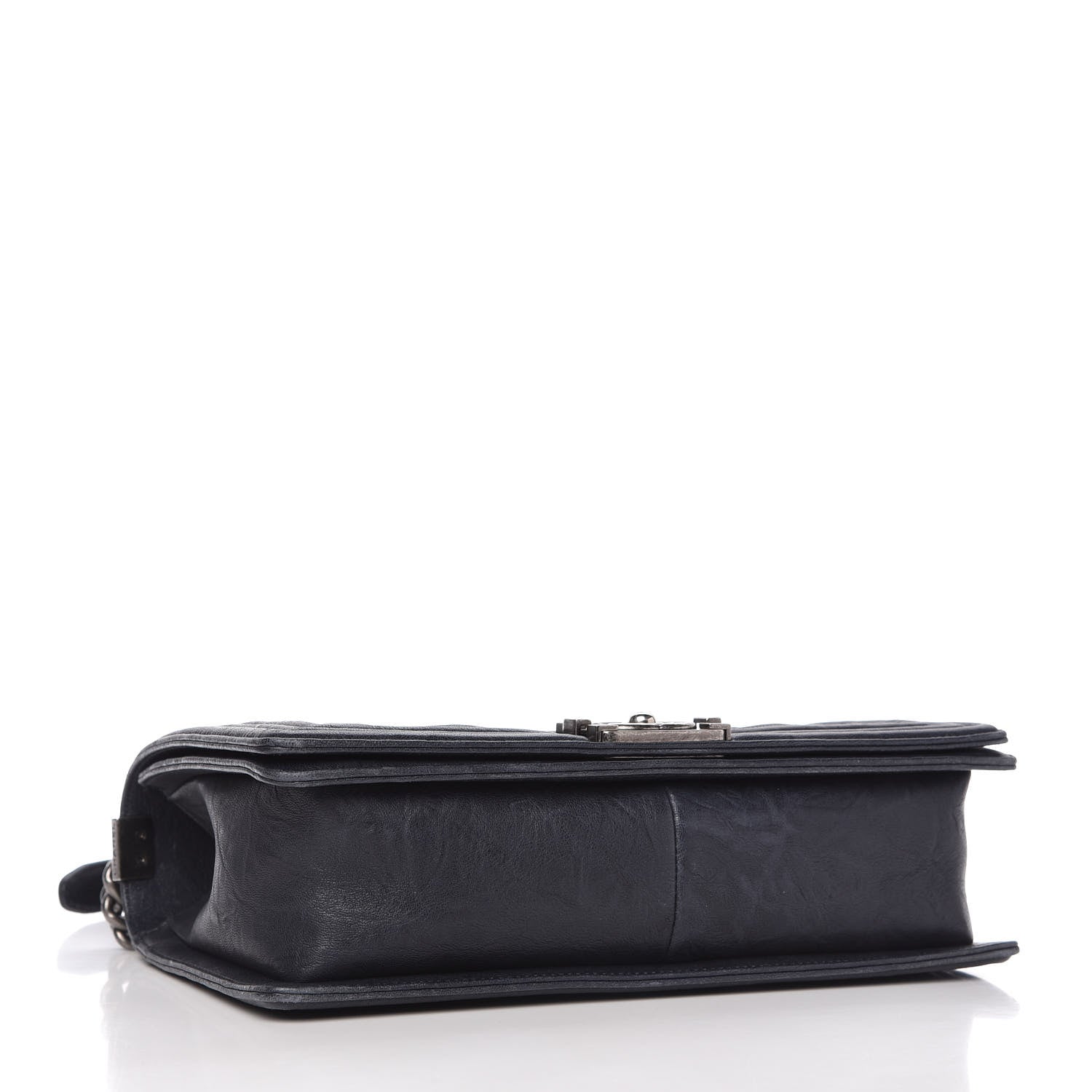 Chanel Crumpled Lambskin New Medium Studded Boy Flap Navy 4 of 10