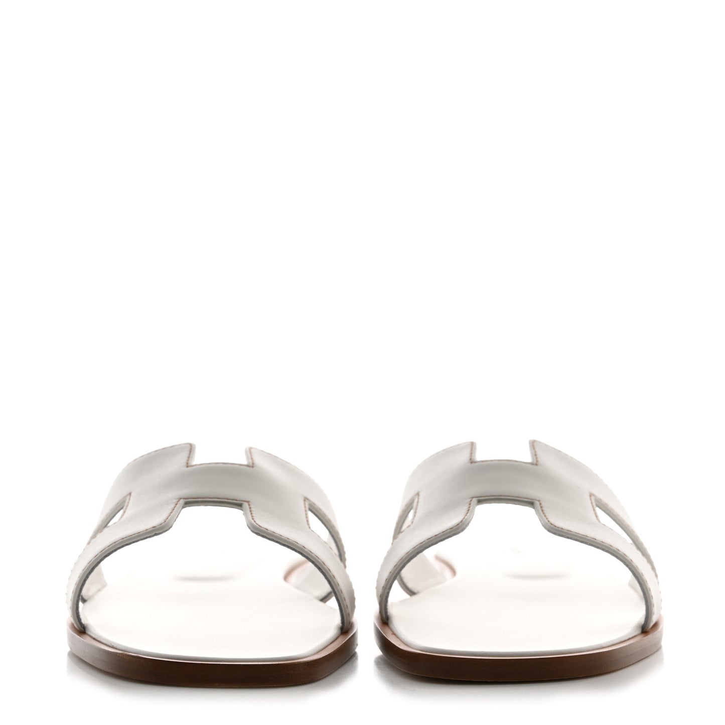 Box Calfskin Oran Sandals 38 White