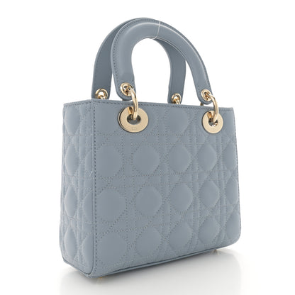 Christian Dior Lambskin Cannage Small My ABCDior Lady Dior Cloud Blue 3 of 10