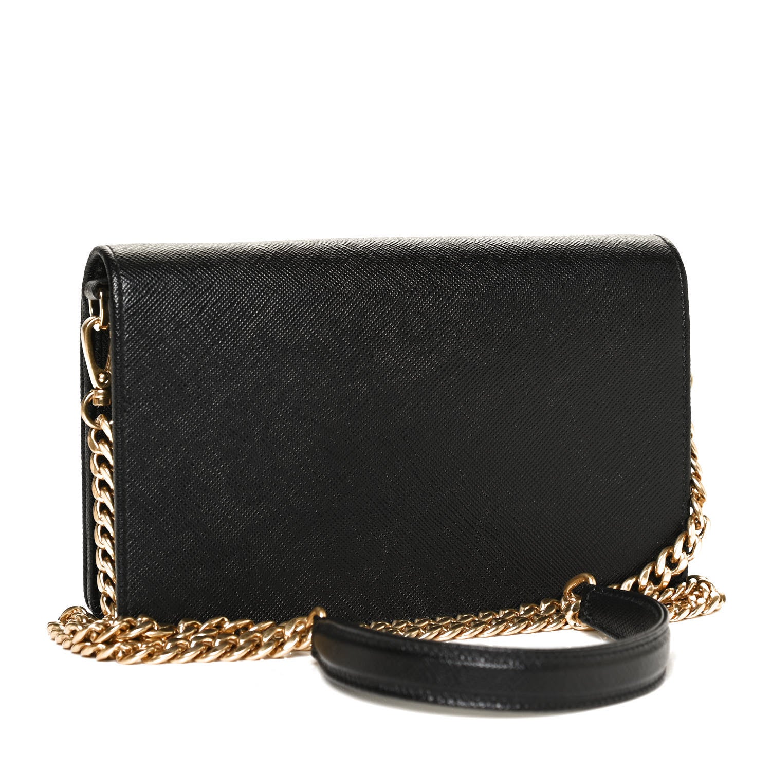 Prada Saffiano Lux Mini Crossbody Bag Black 2 of 8