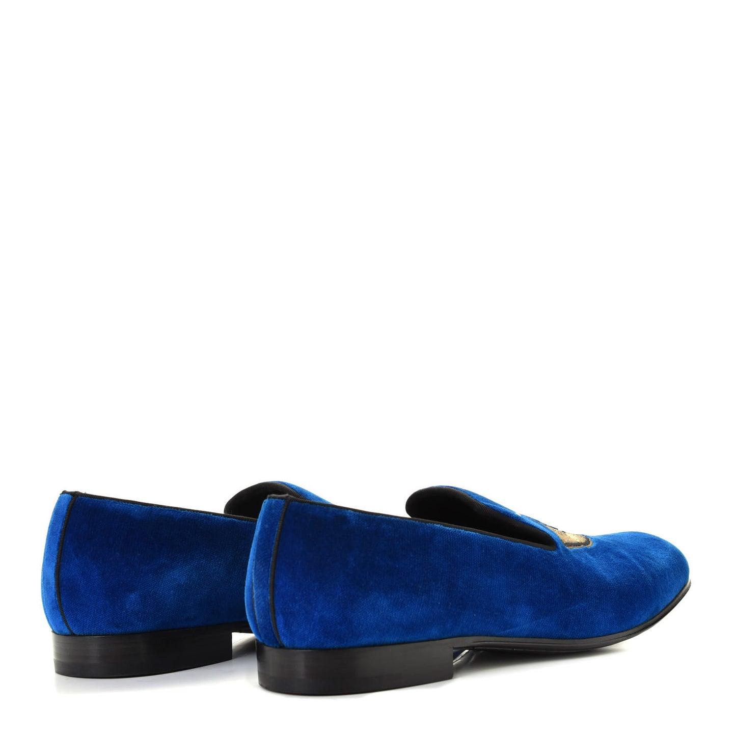 Velvet Logo Auteuil Slipper 9.5 Blue