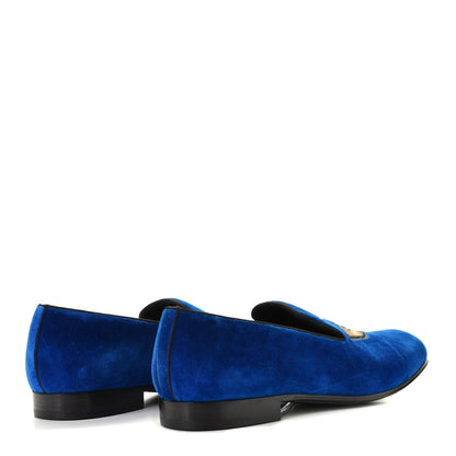 Louis Vuitton Velvet Logo Auteuil Slipper 9.5 Blue 3 of 6