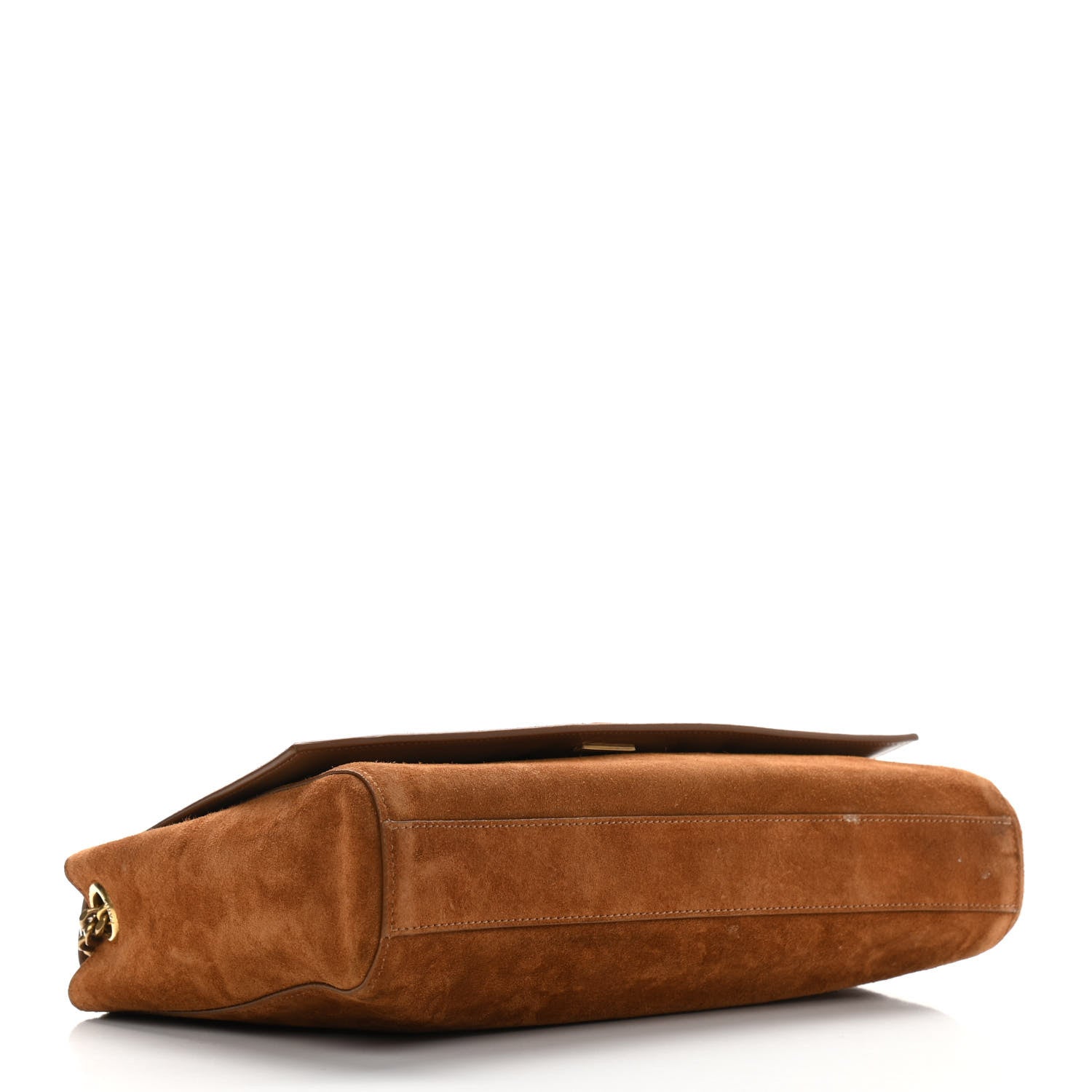 Saint Laurent Smooth Calfskin Suede Medium Reversible Monogram Kate Satchel Light Ochre 12 of 18