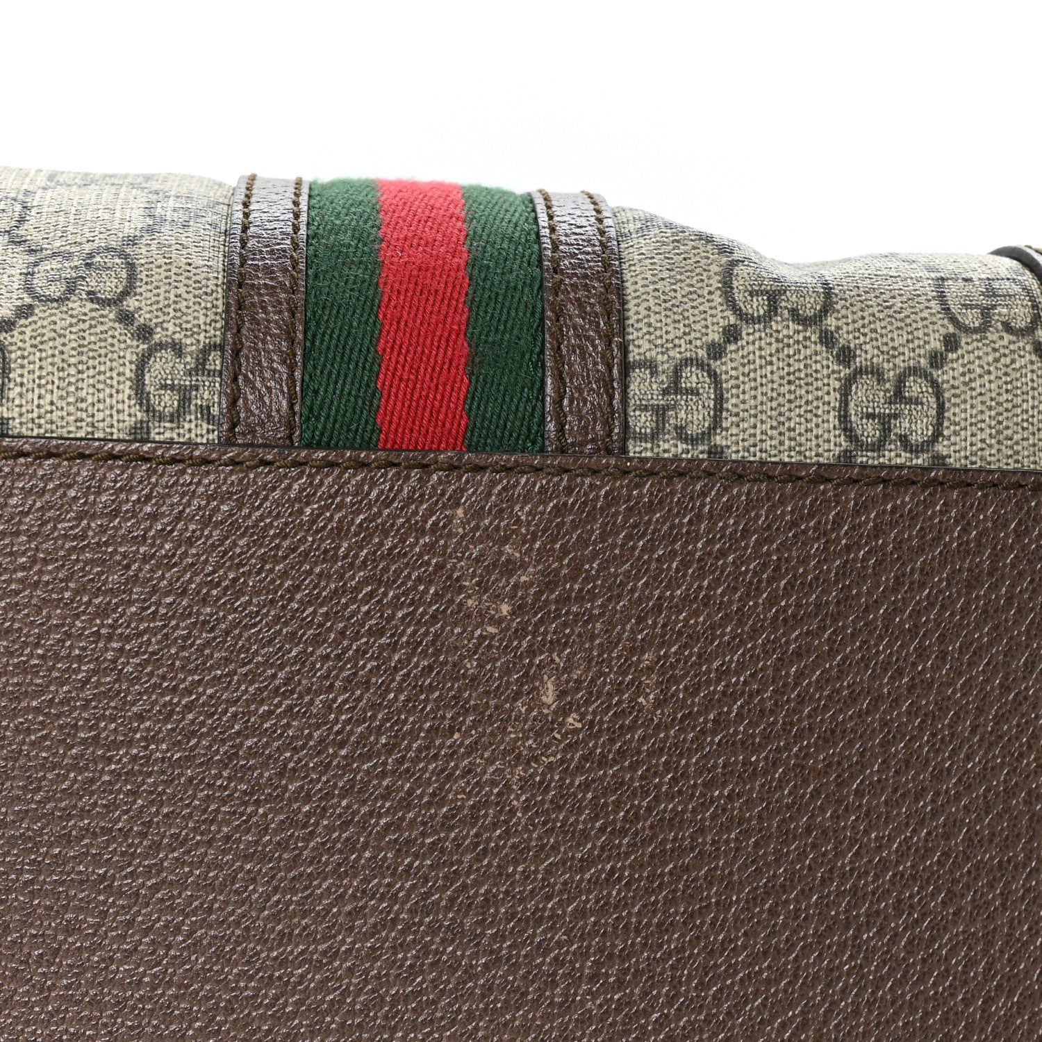 Gucci Soft GG Supreme Monogram Web Neo Vintage Duffle Bag Beige New Acero Crop 10 of 12