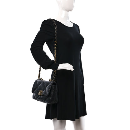 Chanel Goatskin Quilted Medium Chanel 19 Flap Black 2 of 11