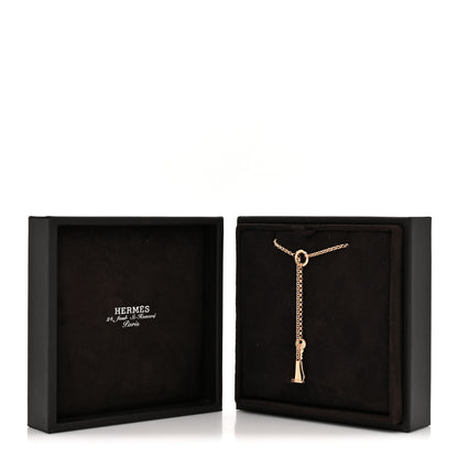 Hermes 18K Rose Gold PM Kelly Clochette Necklace 11 of 12