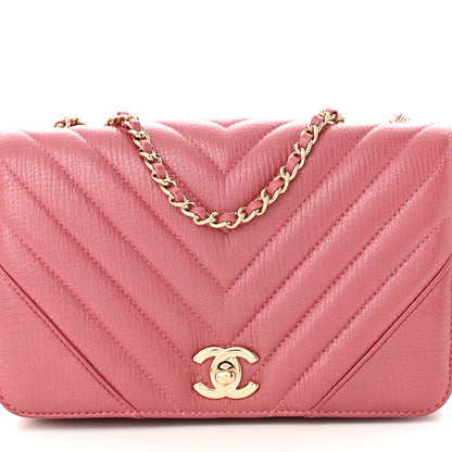 Chanel Calfskin Chevron Quilted Statement Flap Pink 8 of 10