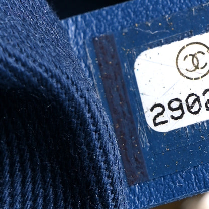Chanel Denim Quilted CC Denim Trip Shoulder Bag Blue 7 of 9