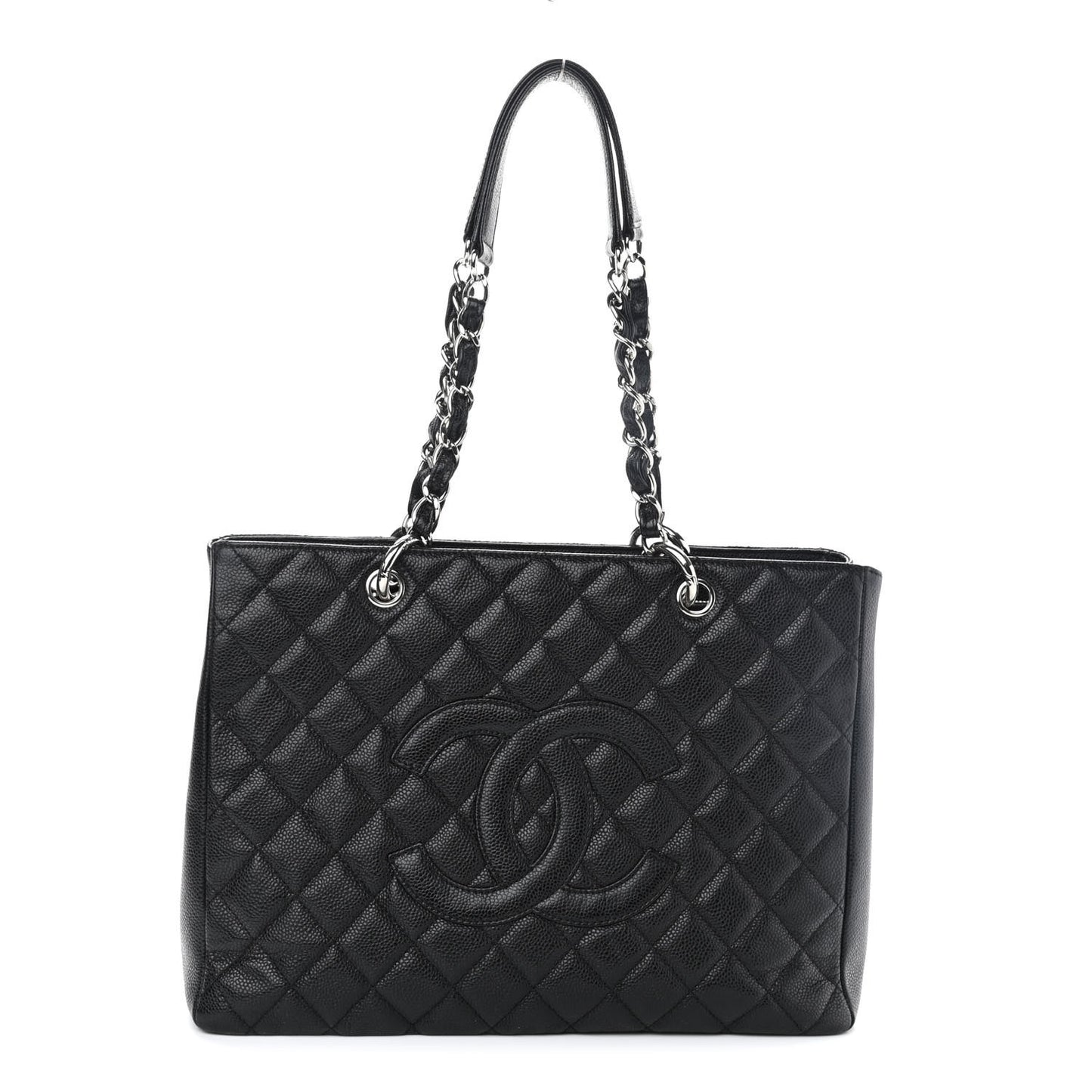 Caviar Quilted Grand Shopping Tote GST Black