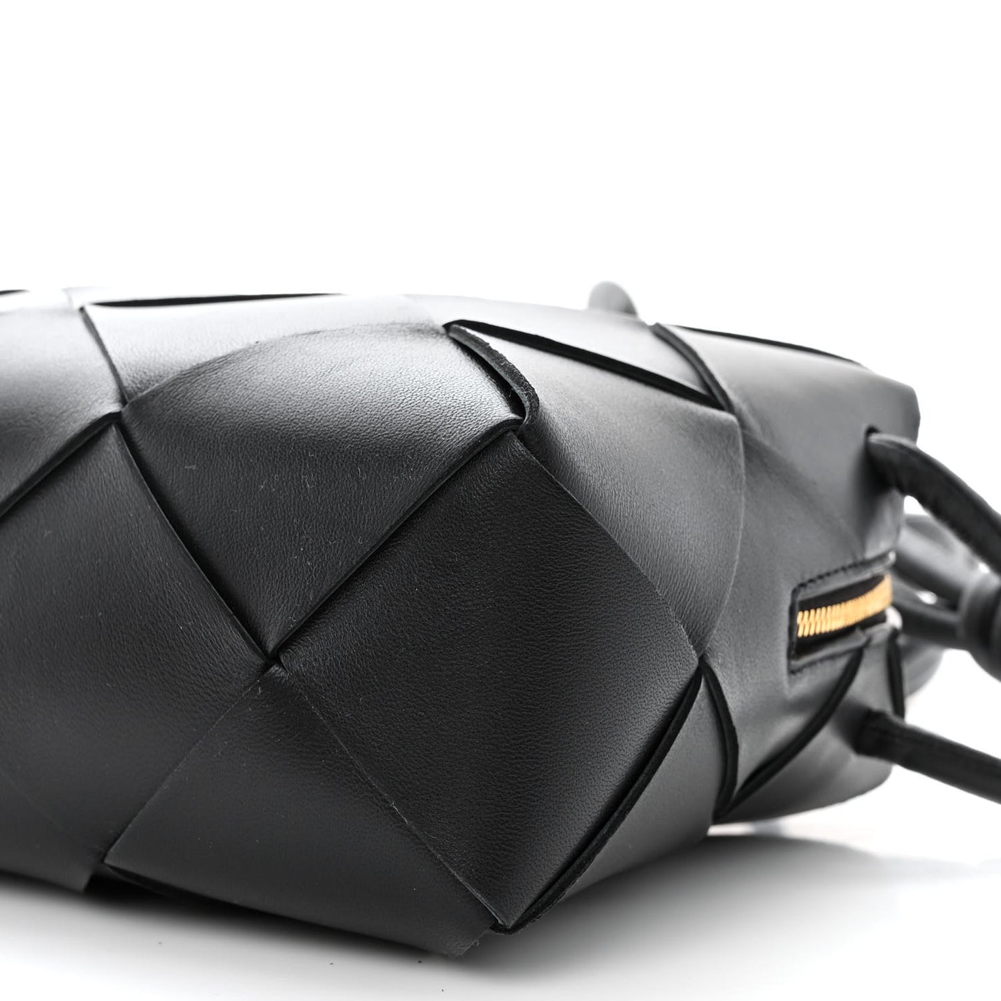 Lambskin Maxi Intrecciato Small Cassette Camera Bag Black