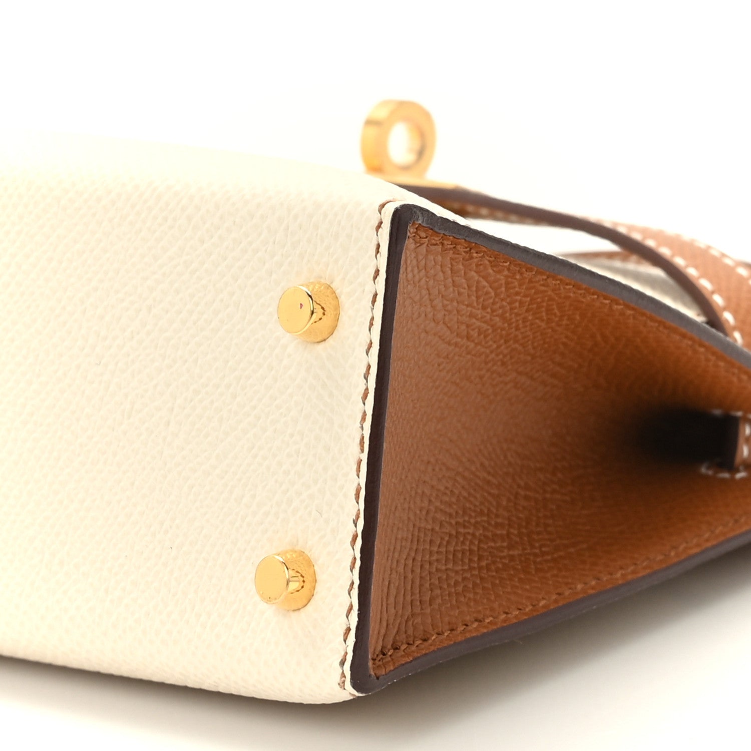 Hermes Epsom Horseshoe Mini Kelly Sellier 20 Craie Gold 10 of 11