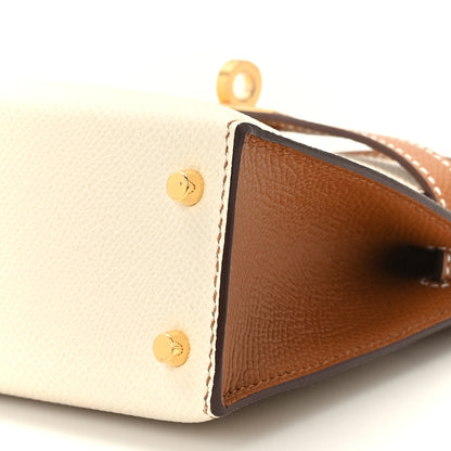 Hermes Epsom Horseshoe Mini Kelly Sellier 20 Craie Gold 10 of 11