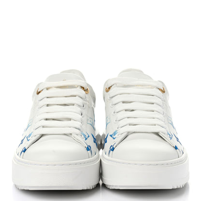 Louis Vuitton Monogram Time Out Sneakers 37 Blue 2 of 7