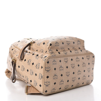 MCM Visetos Medium Studded Stark Backpack Beige 4 of 19