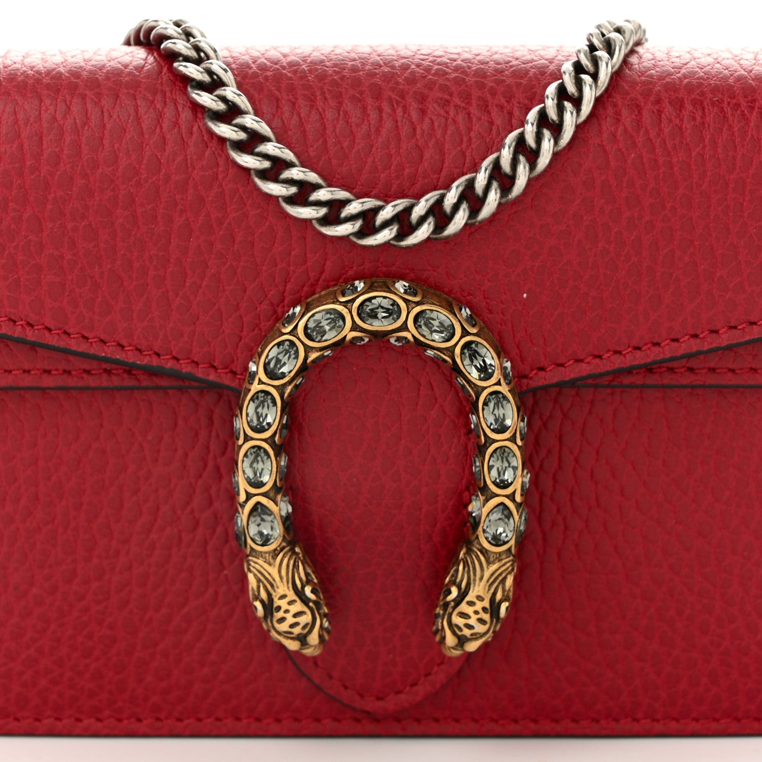 Gucci Calfskin Super Mini Dionysus Shoulder Bag Hibiscus Red 7 of 11