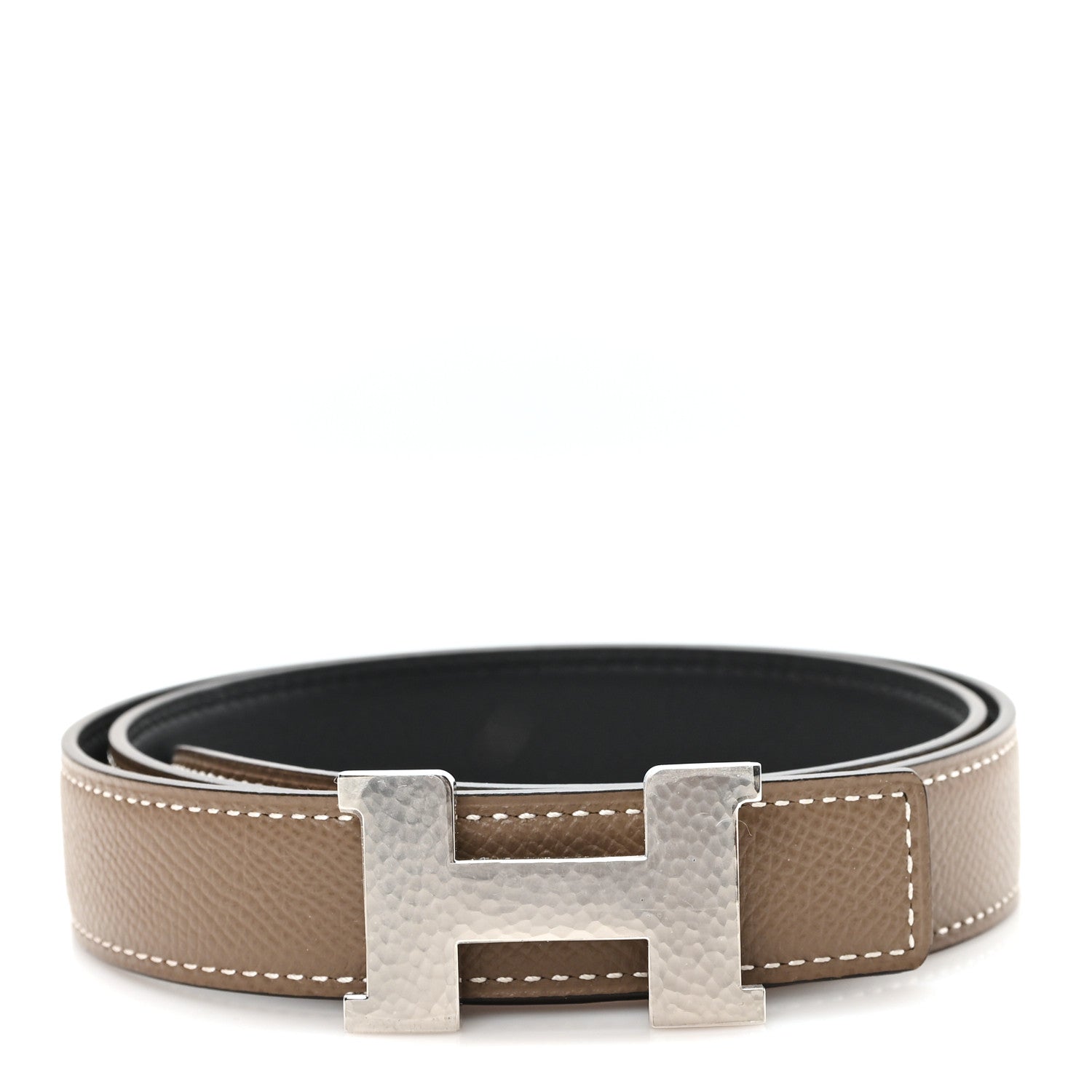 Hermes Swift Epsom 24mm Mini Martelee Constance Belt 70 28 Etoupe Black 1 of 5