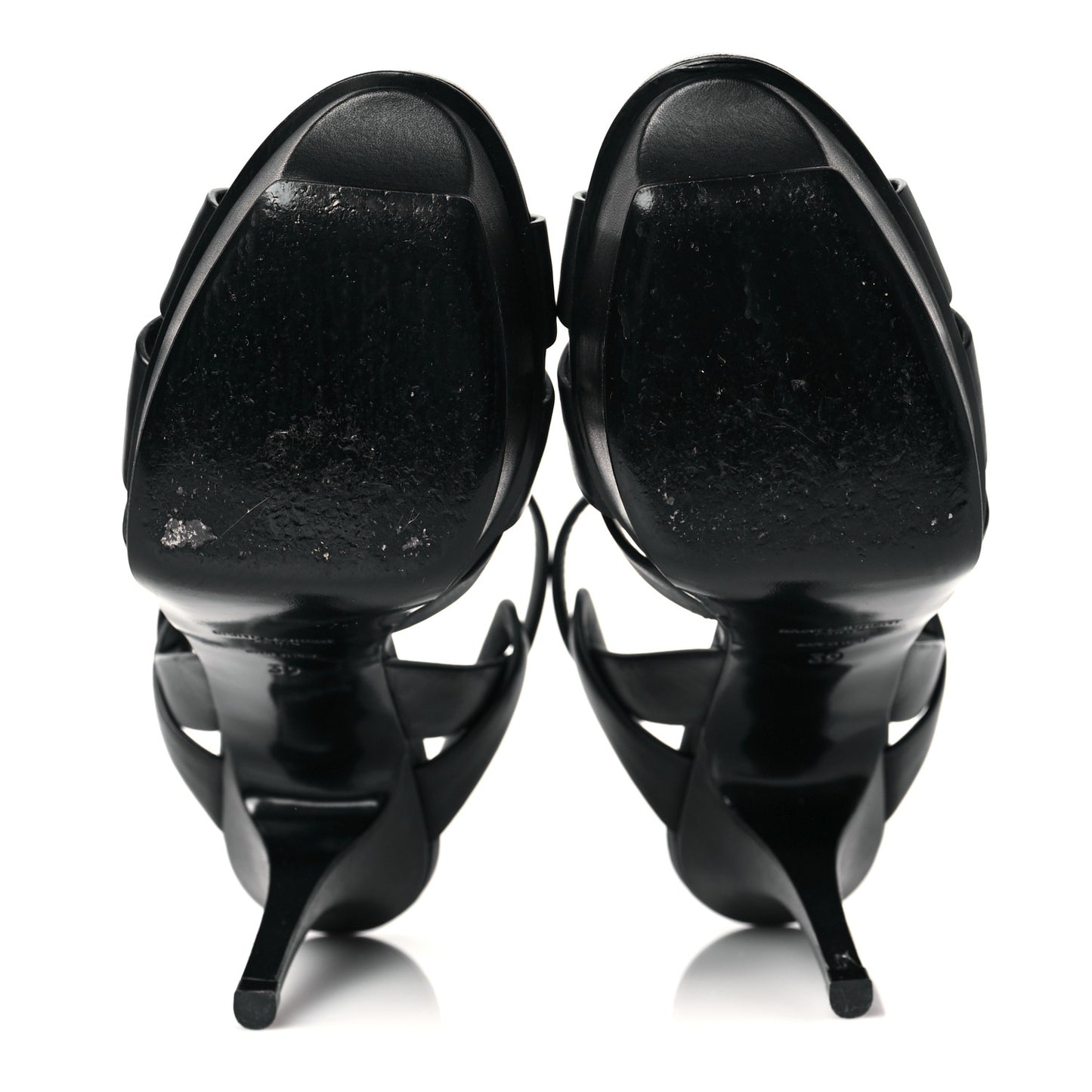 Calfskin Tribute 75 Platform Sandals 39 Black