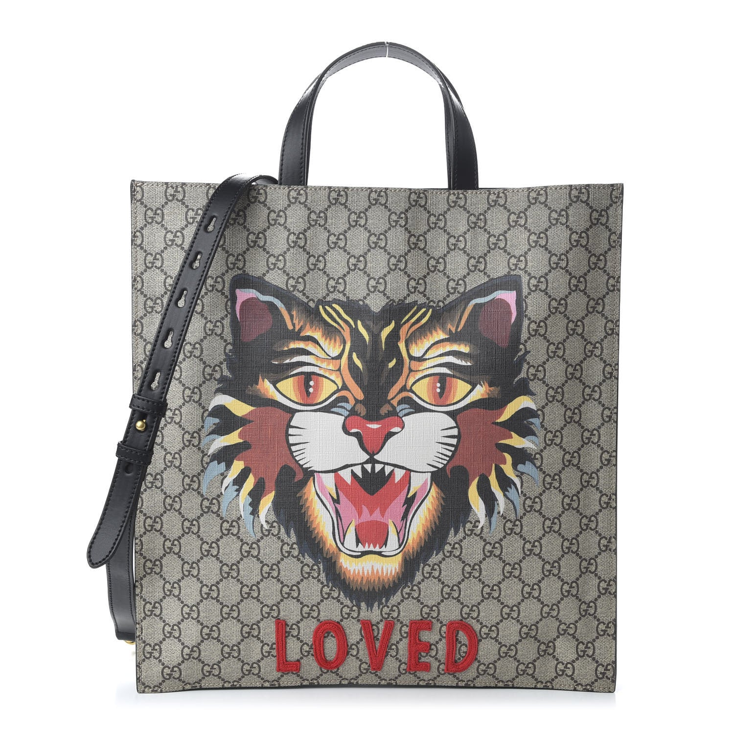Gucci GG Supreme Monogram Angry Cat Vertical Tote 1 of 11