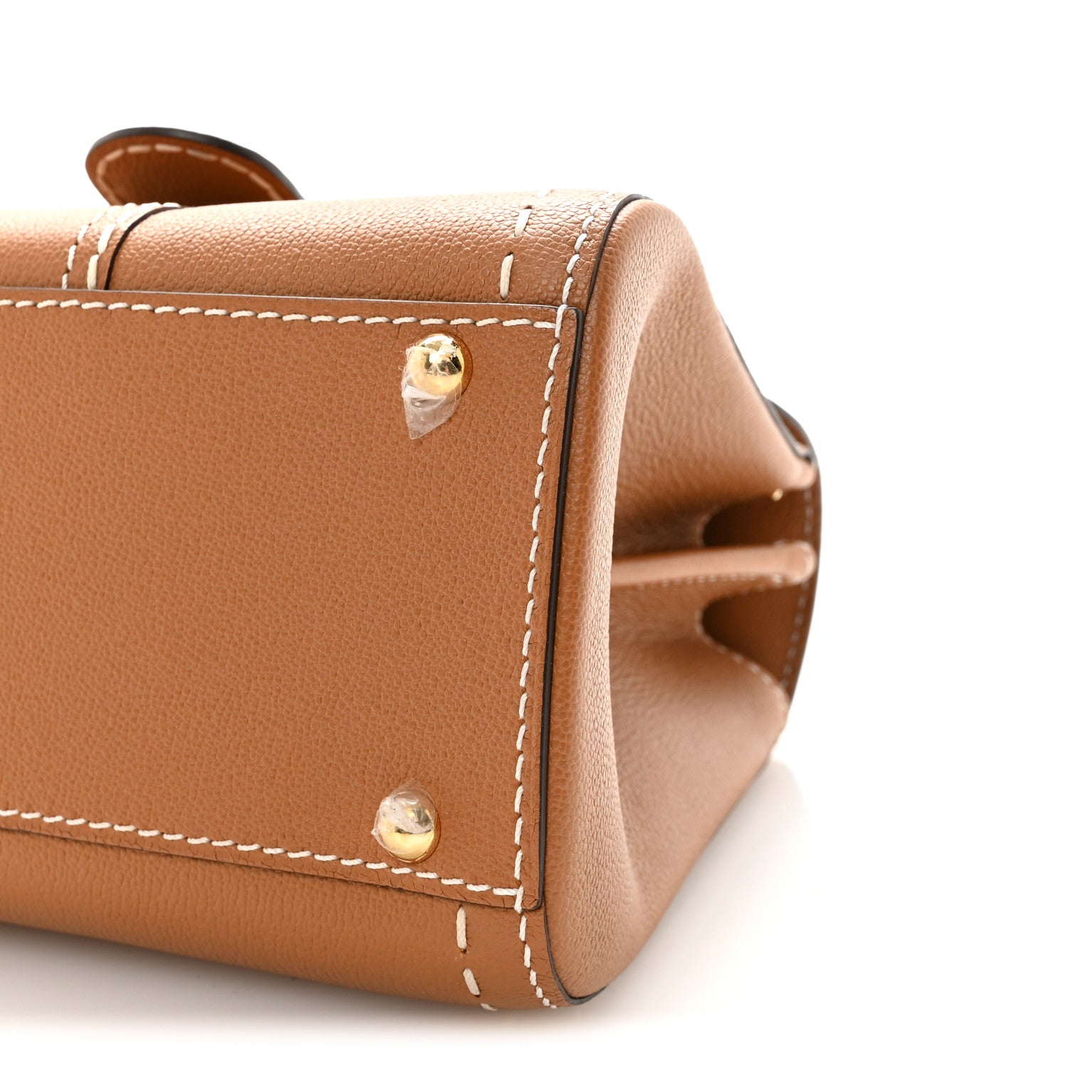 Delvaux Grained Rodeo Calfskin Surpique Mini Brillant Satchel Vegetal Ivory 10 of 11