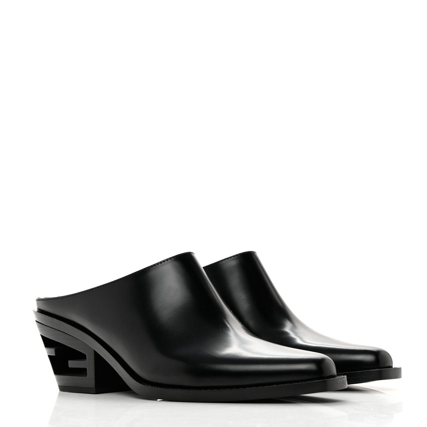 Vitello Abrasivato FF Cut Mules 39 Black