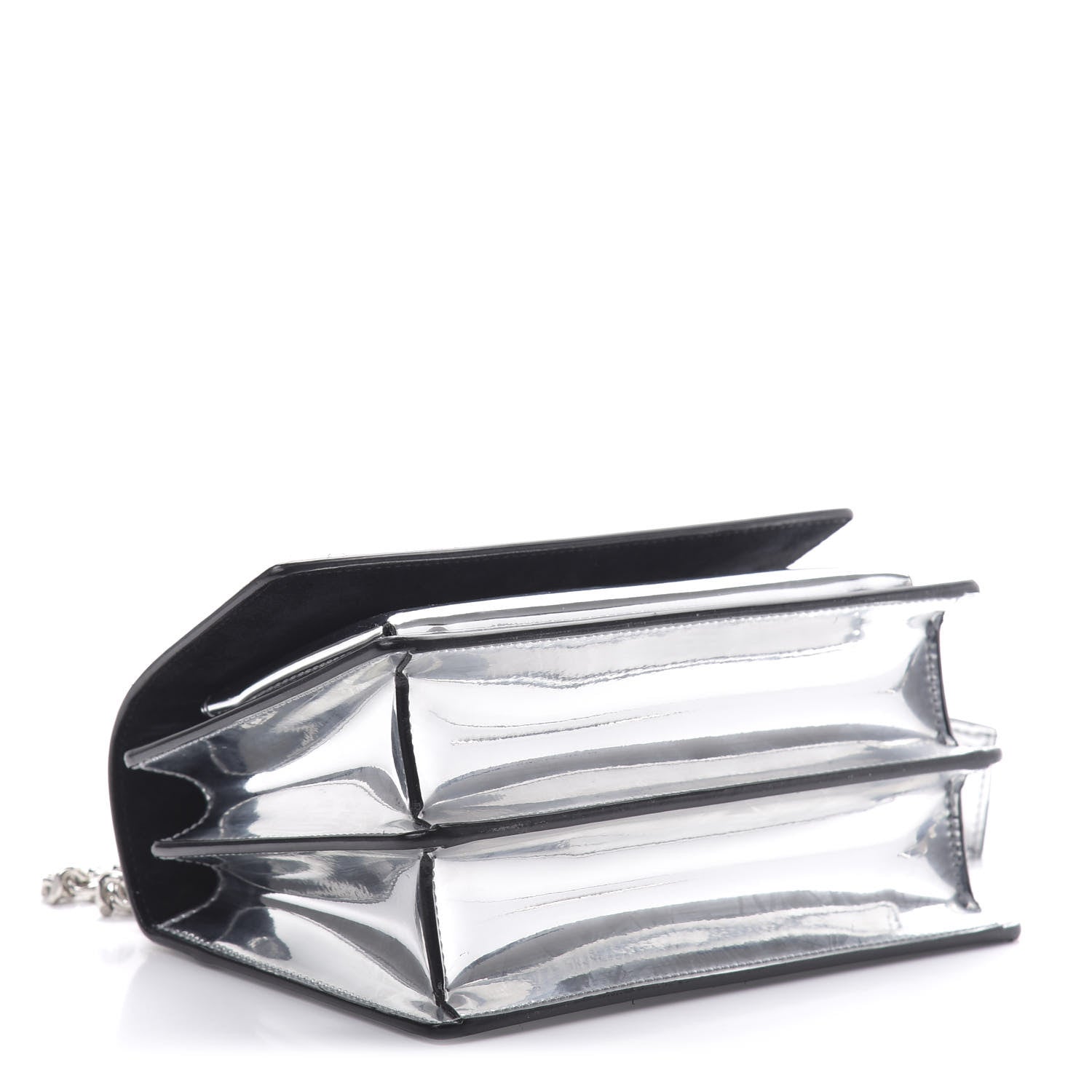 Saint Laurent Metallic Calfskin Small Monogram Sunset Silver 3 of 10