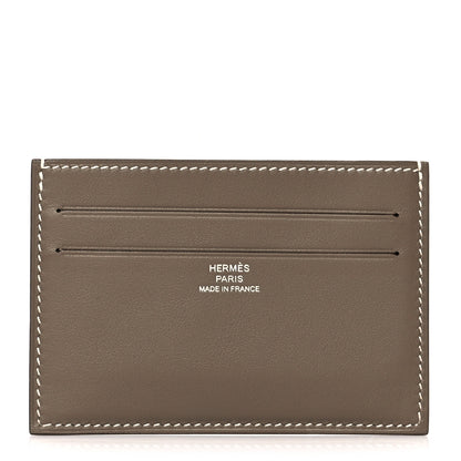 Hermes Swift Citizen Twill Card Case Etoupe 1 of 8