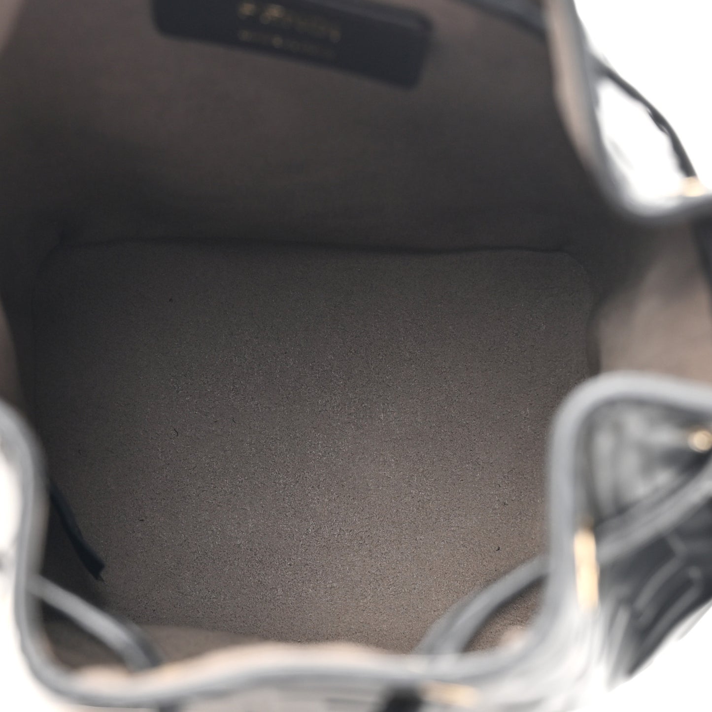 Vitello Liberty F is Fendi FF 1974 Embossed Mini Mon Tresor Bucket Bag Black