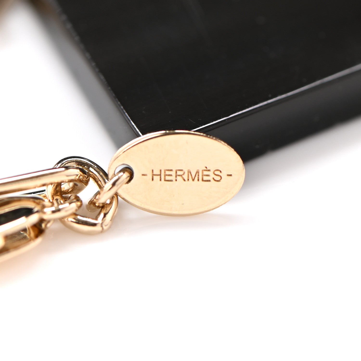 Hermes Permabrass Buffalo Horn Large Amulette Kelly Pendant Necklace 6 of 8