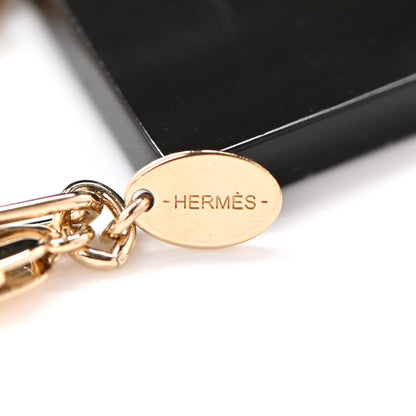 Hermes Permabrass Buffalo Horn Large Amulette Kelly Pendant Necklace 6 of 8