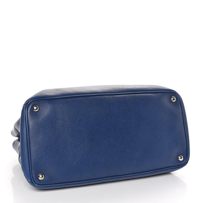 Prada Saffiano Cuir Twin Tote Bleuette 4 of 12