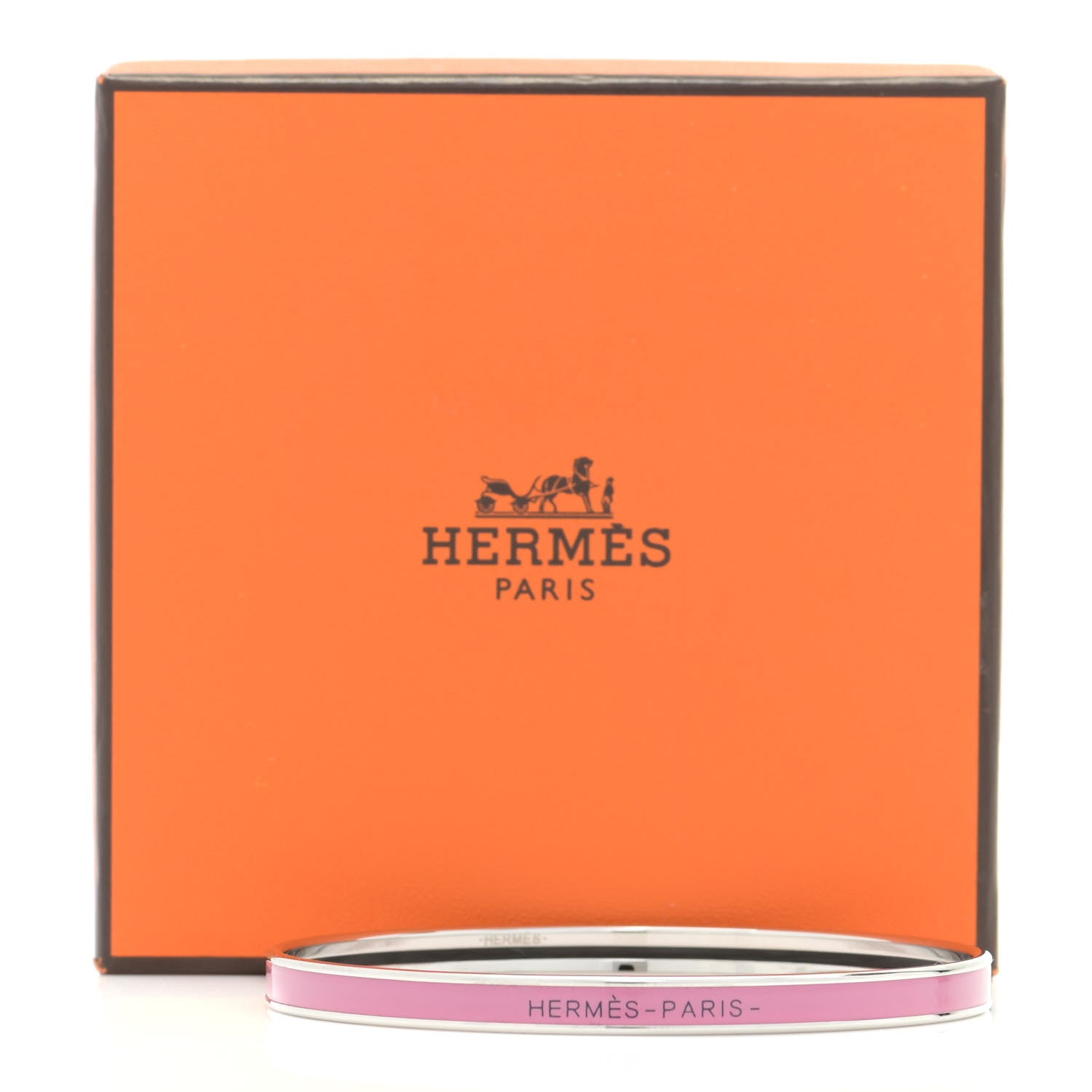 Hermes Enamel Printed Extra Narrow Printed Bracelet 70 Rose Patch 6 of 6