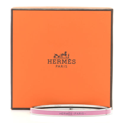 Hermes Enamel Printed Extra Narrow Printed Bracelet 70 Rose Patch 6 of 6