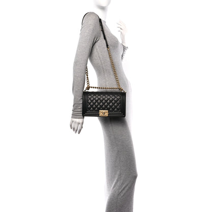 Chanel Caviar Quilted Medium Boy Flap Black 2 of 11