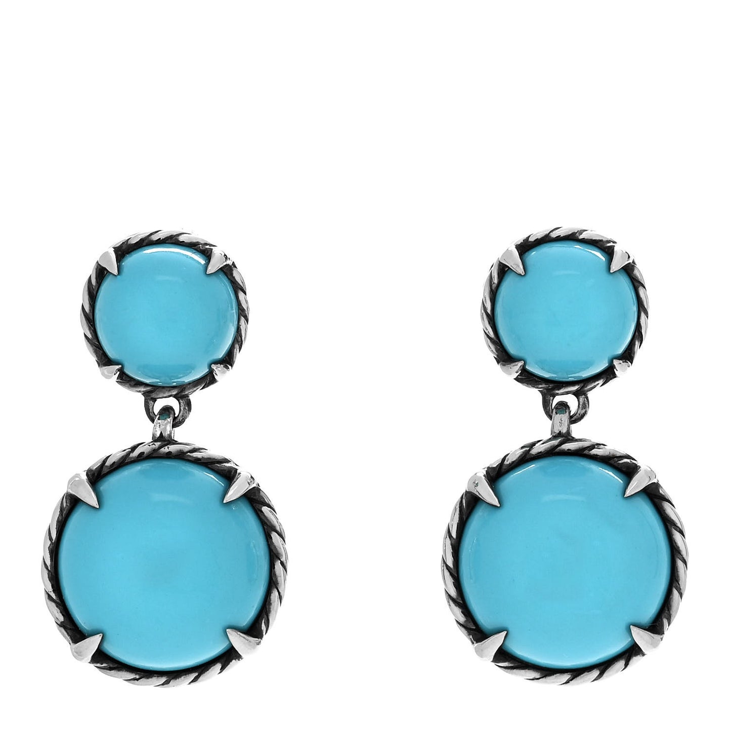 Sterling Silver Turquoise Chatelaine Drop Earrings