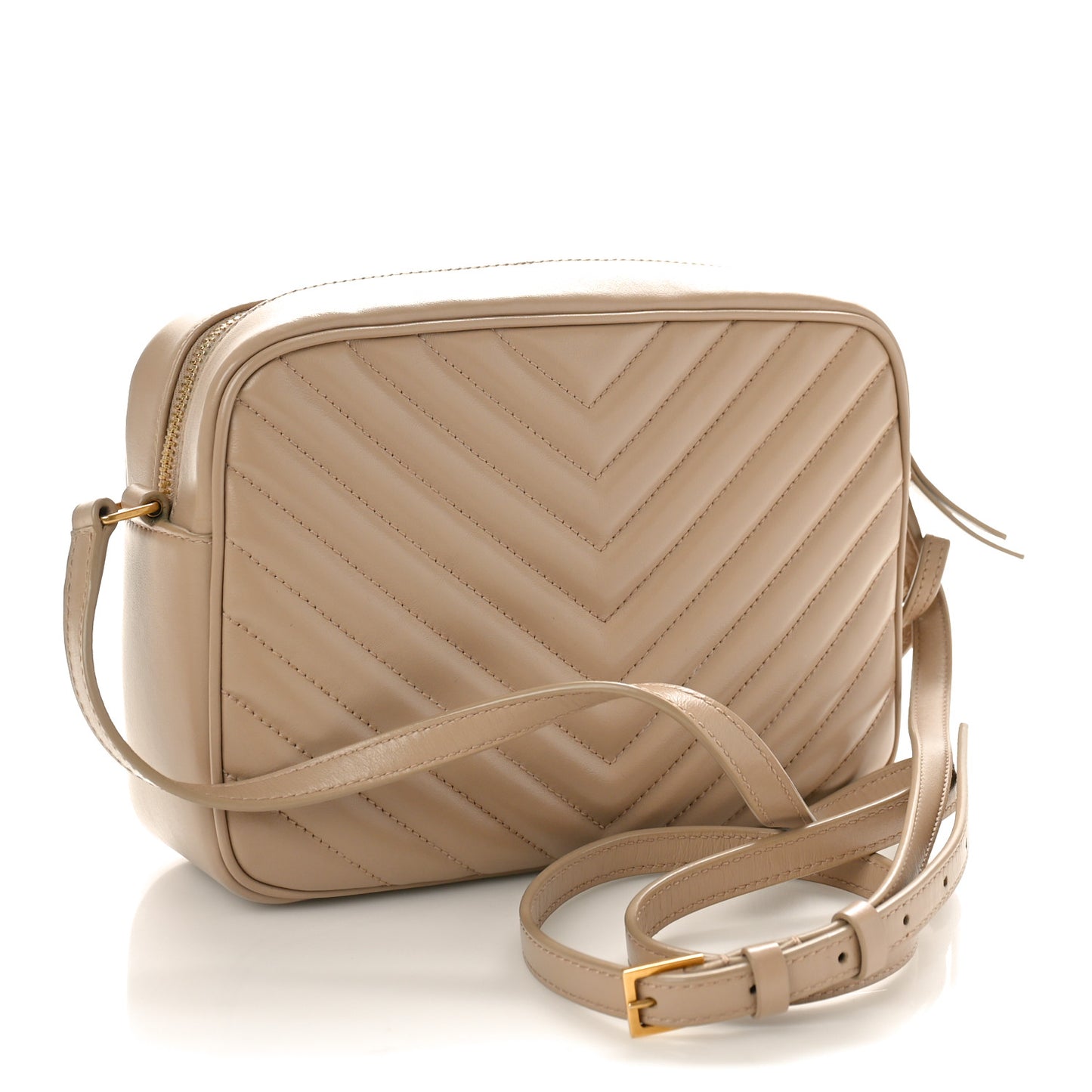 Calfskin Matelasse Monogram Lou Camera Bag Dark Latte