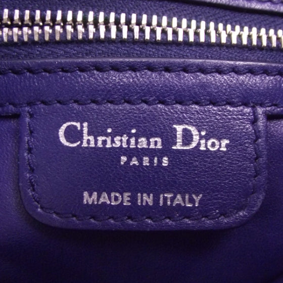 Christian Dior Woven Lady Dior LG Leather Tote 8 of 12