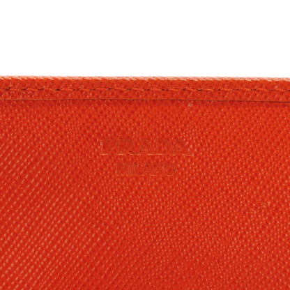 Prada Saffiano Metal Continental Flap Wallet Papaya 6 of 8