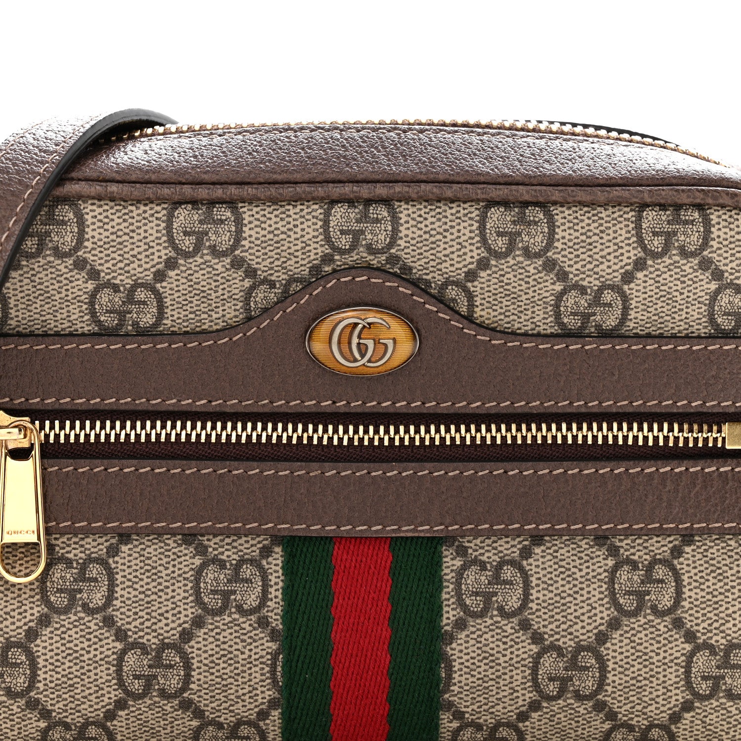 Gucci GG Supreme Monogram Web Mini Ophidia Shoulder Bag Brown 8 of 15