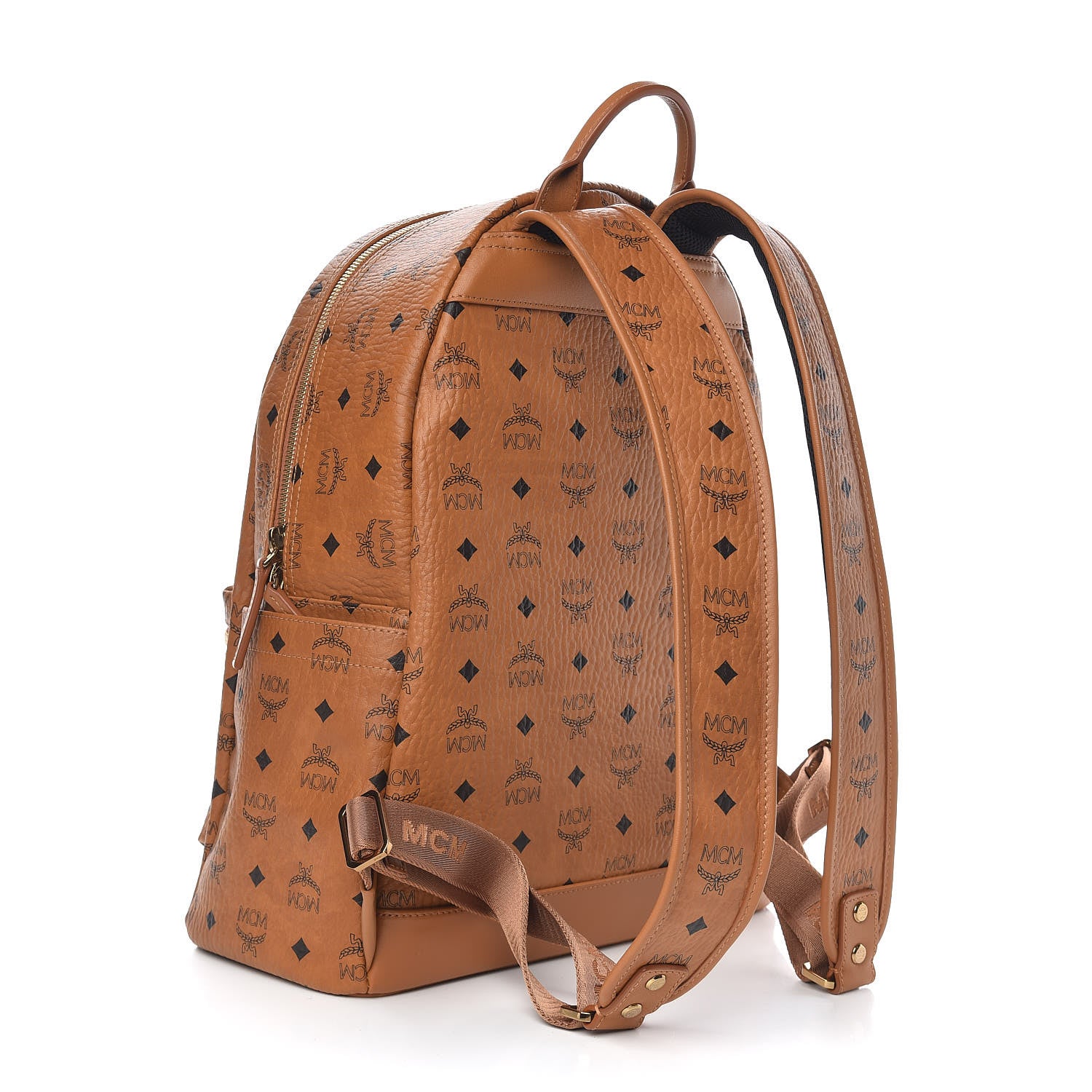 MCM Visetos Medium Stark Backpack Cognac 3 of 10