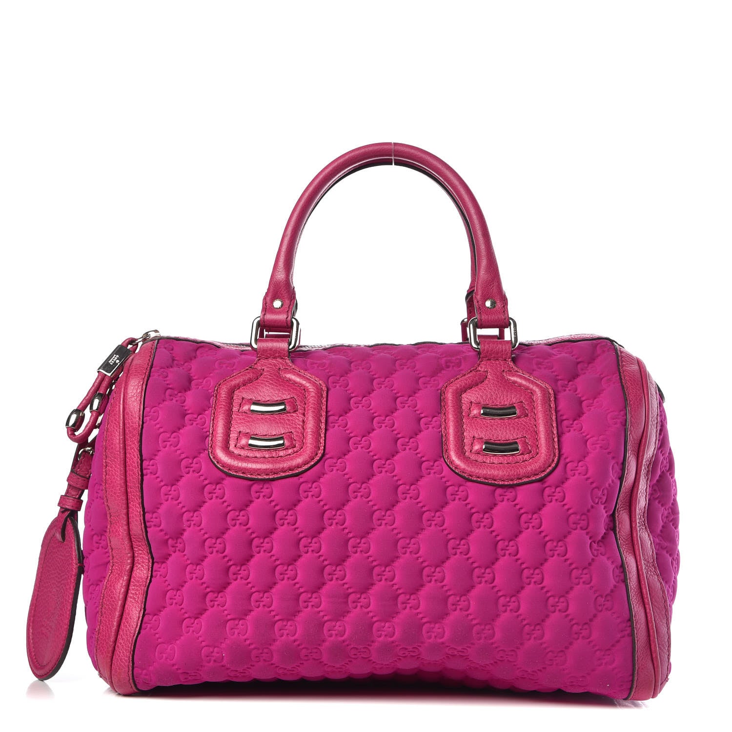Gucci Guccissima Neoprene Techno Tag Medium Boston Magenta 1 of 20