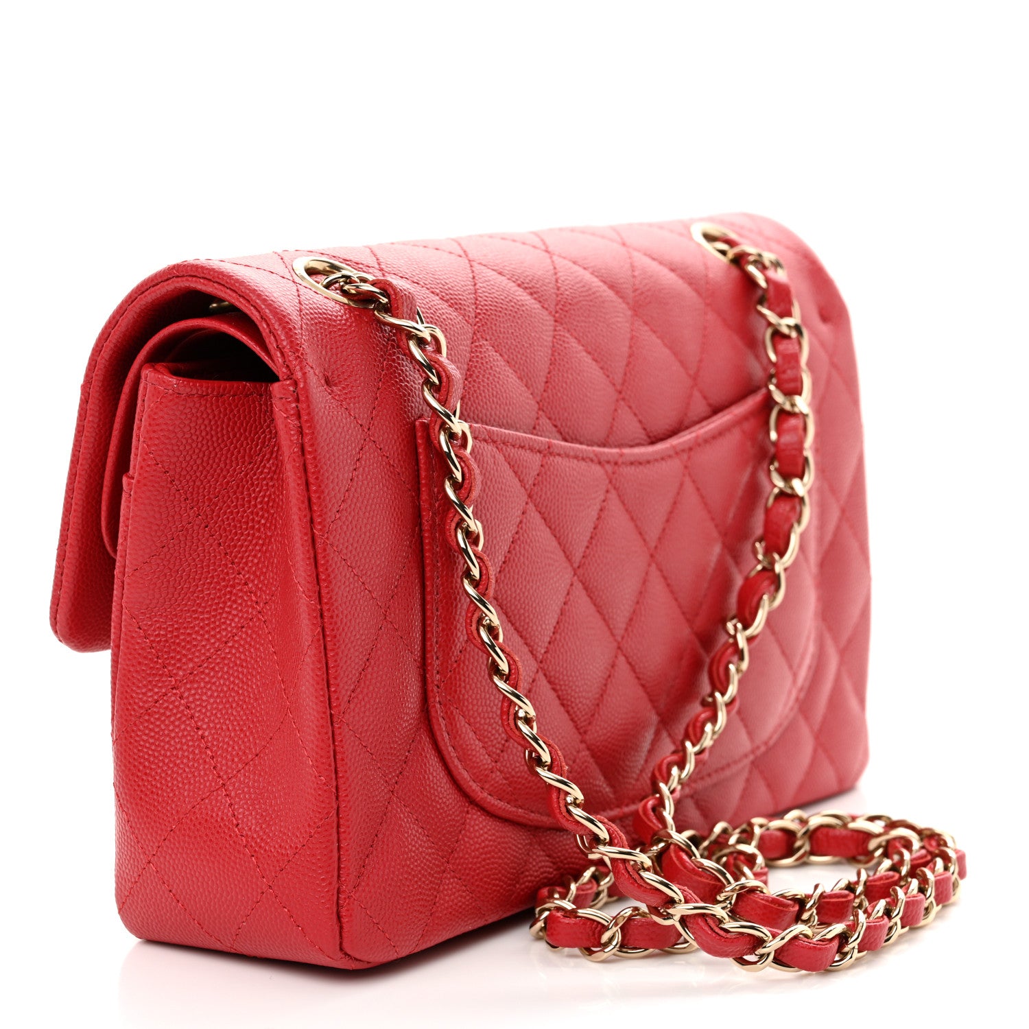 Chanel Caviar Quilted Small Double Flap Red 3 of 11