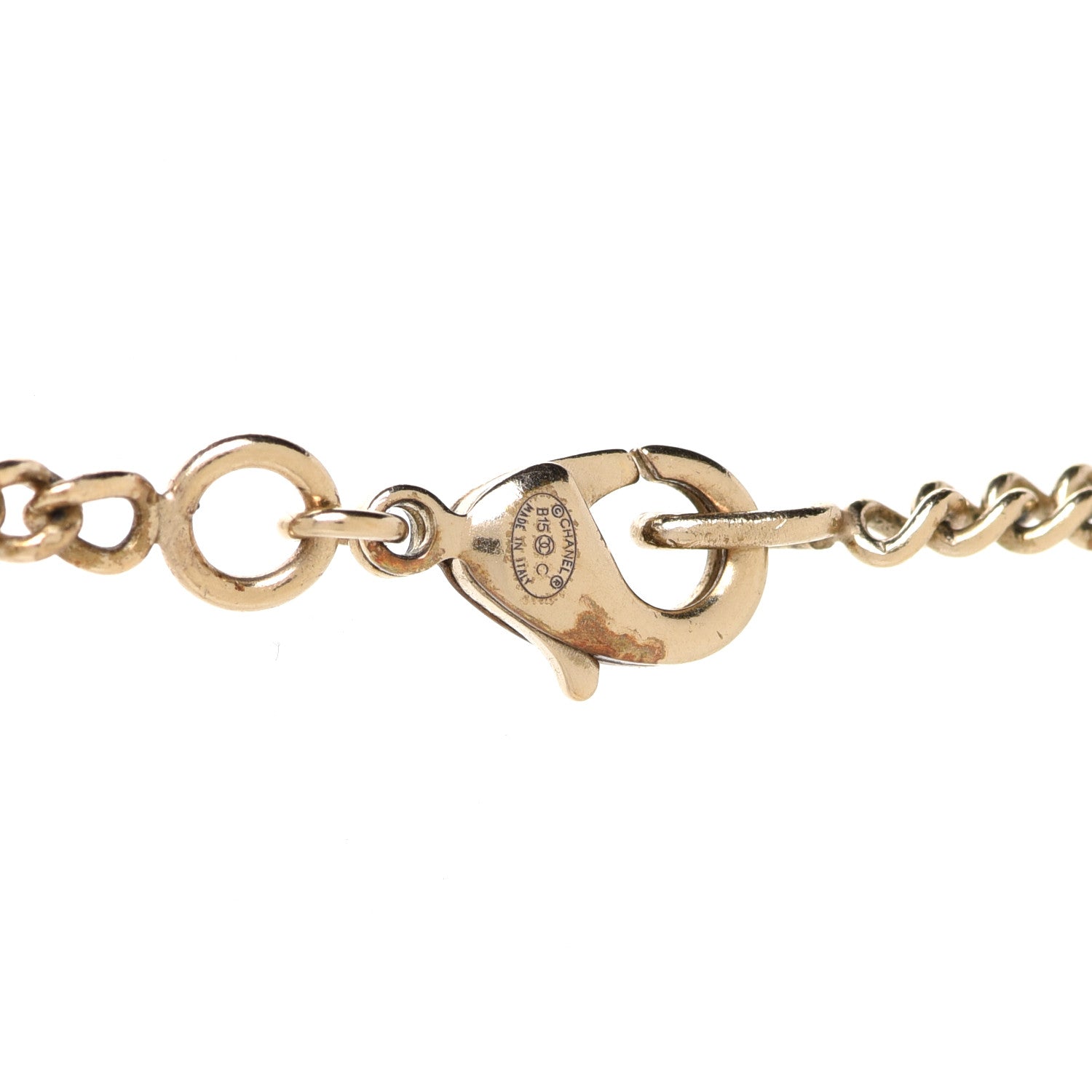 Chanel Baguette Crystal Moon CC Necklace Gold 5 of 6